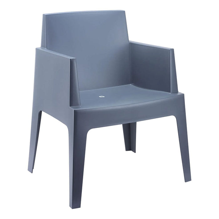 elevenpast Dark Grey Box Arm Chair TIS058DGREY