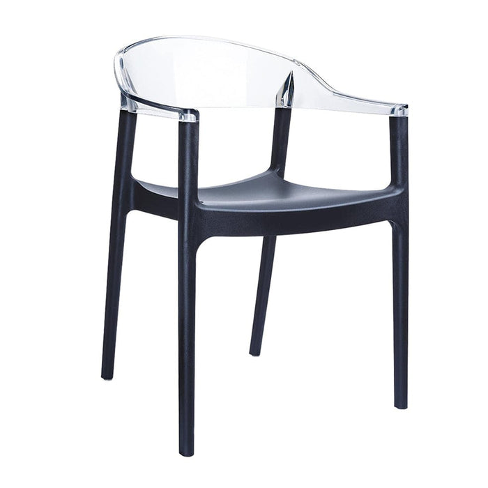 elevenpast Black/Clear Carmen Chair TIS059BLKCLR