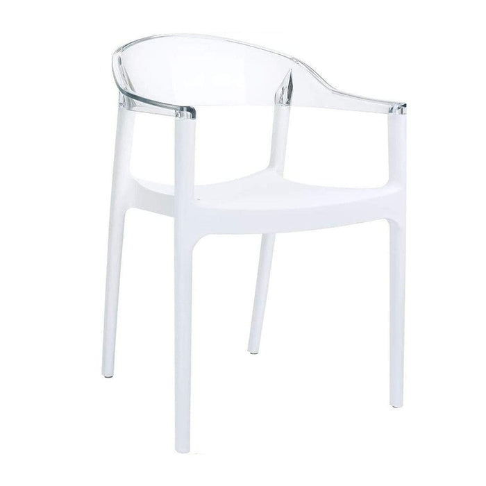 elevenpast White/Clear Carmen Chair TIS059BLKCLR