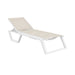 elevenpast Lounger White and Taupe Rio Outdoor Sunlounger TIS082WHTTAU