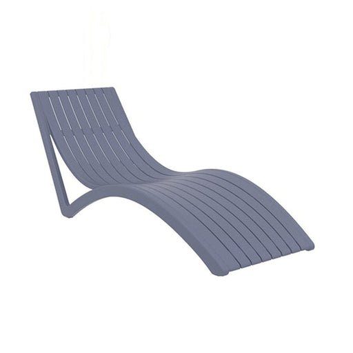 elevenpast Grey Slim Pool Sun Lounger TIS087GREY 633710850612