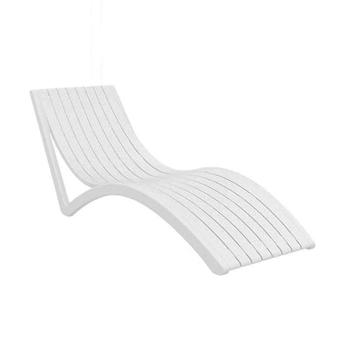 elevenpast White Slim Pool Sun Lounger TIS087WHITE 633710850605