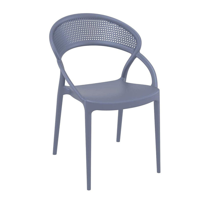 elevenpast Grey Sunset Chair - Fully Polypropylene TIS088DARKGREY 633710853538