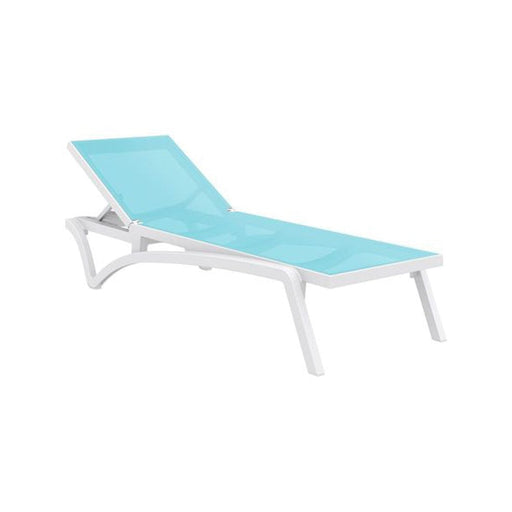 elevenpast White and Turquoise Pacific Lounger TIS089WHTTURQ