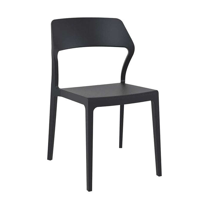 elevenpast Chairs Black Snow Chair - Fully Polypropylene TIS092BLACK