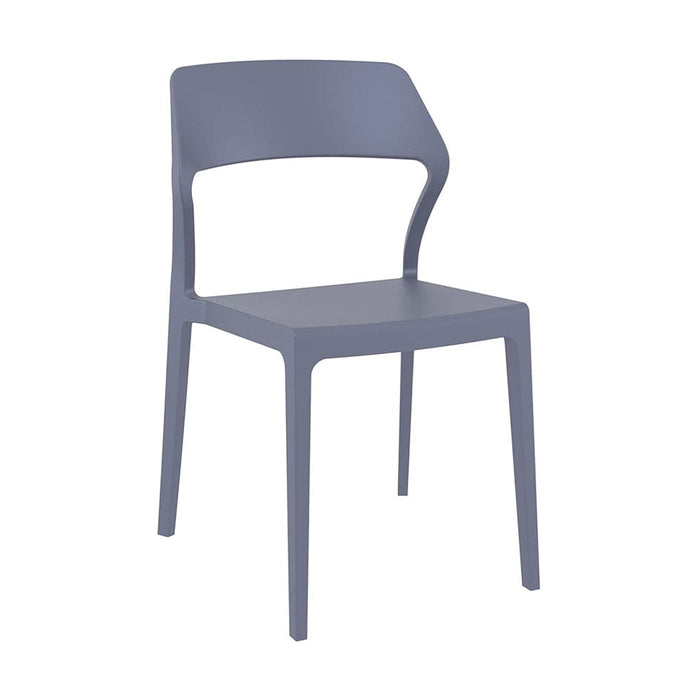 elevenpast Chairs Grey Snow Chair - Fully Polypropylene TIS092DGREY