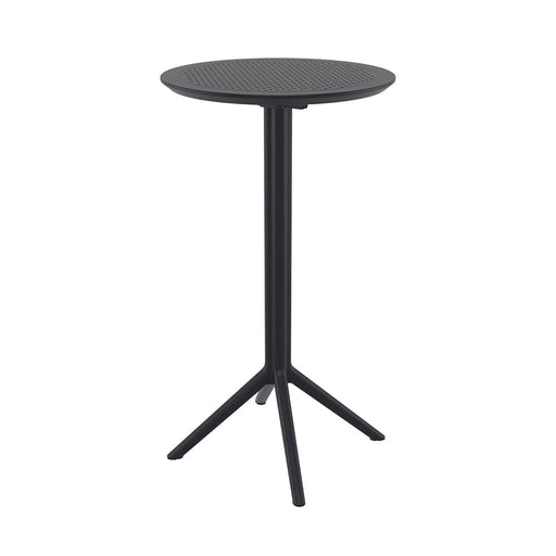 elevenpast Black Sky 60 Round Bar Table - Flip Top Perforated TIS122BLACK