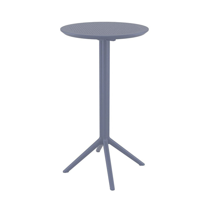 elevenpast Dark Grey Sky 60 Round Bar Table - Flip Top Perforated TIS122DARKGREY