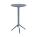 elevenpast Dark Grey Sky 60 Round Bar Table - Flip Top Perforated TIS122DARKGREY