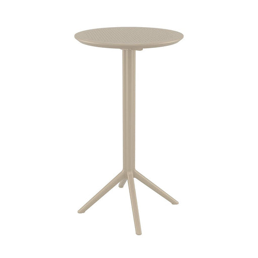elevenpast Taupe Sky 60 Round Bar Table - Flip Top Perforated TIS122TAUPE