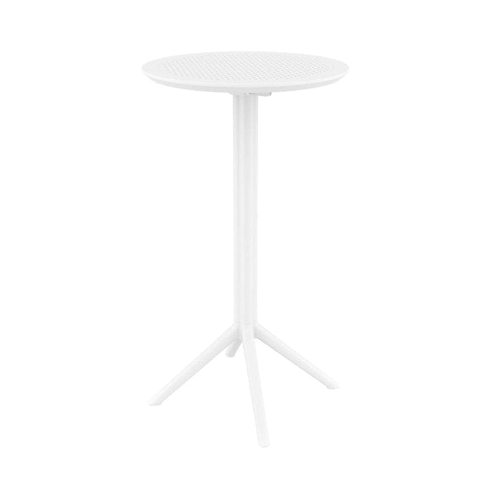 elevenpast White Sky 60 Round Bar Table - Flip Top Perforated TIS122WHITE