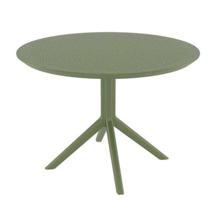 elevenpast Tables Olive Green Round Sky Dining Table 105cm TIS124GREEN