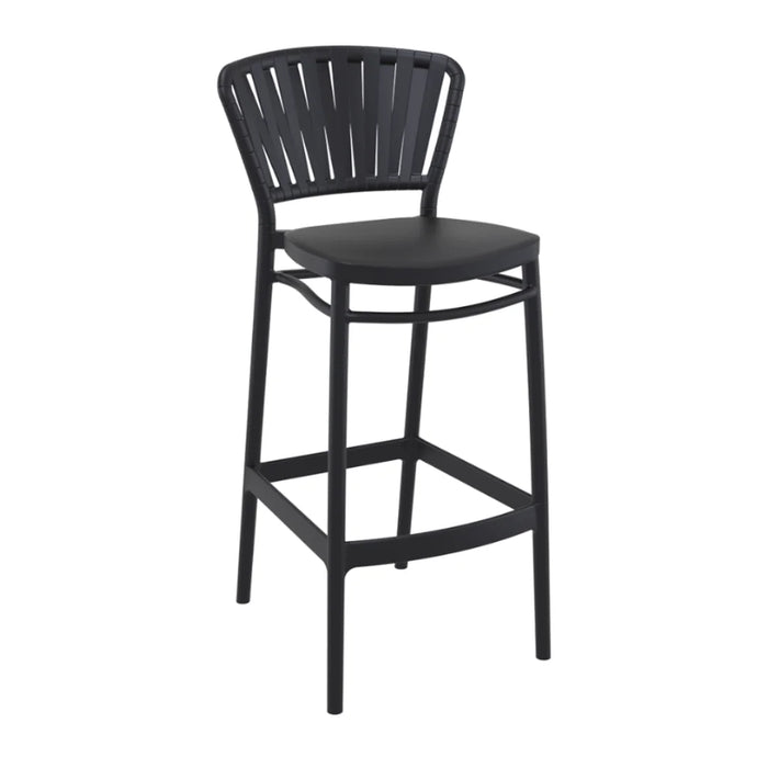 elevenpast Bar Stool Black Portofino Outdoor Bar Stool TIS215BLACK