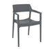 elevenpast Chairs Dark Grey Tulum Arm Chair - Polypropylene Outdoor/Indoor Chair TIS220DARKGREY