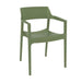 elevenpast Chairs Olive Green Tulum Arm Chair - Polypropylene Outdoor/Indoor Chair TIS220OLIVEGREE