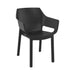 elevenpast Chairs Black Dora Stackable Outdoor Arm Chair – Black | Taupe TIS221BLACK
