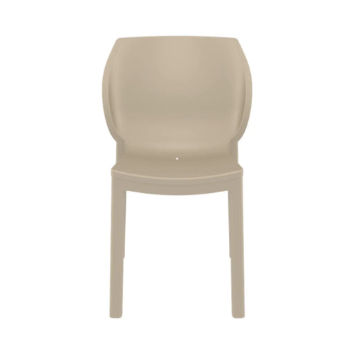 elevenpast Chairs Taupe Nora Stackable Outdoor Side Chair – Black | Taupe TIS222TAUPE
