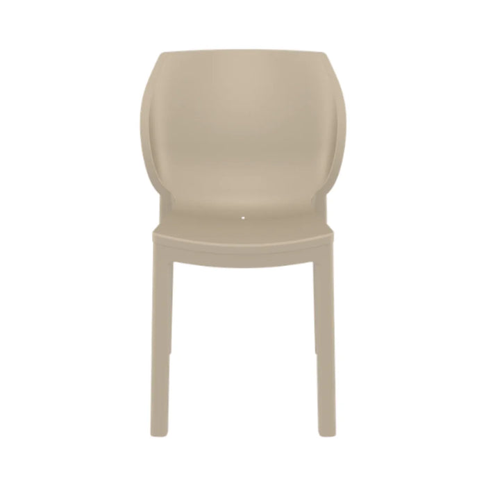 elevenpast Chairs Taupe Nora Stackable Outdoor Side Chair – Black | Taupe TIS222TAUPE