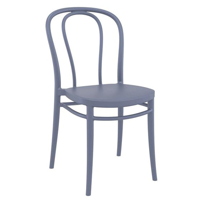 elevenpast Dark Grey Victor Polypropylene  Indoor/Outdoor Chair TIS252DARKGREY