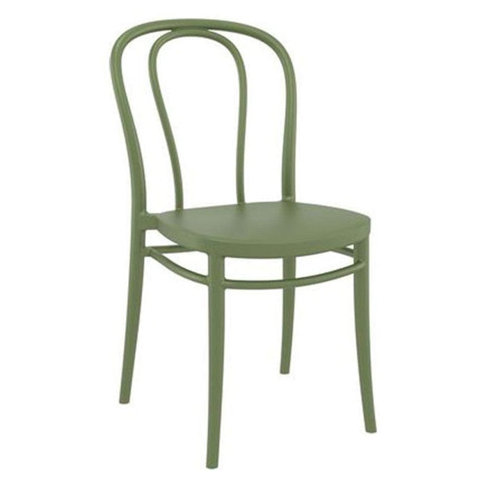 elevenpast Olive Green Victor Polypropylene  Indoor/Outdoor Chair TIS252OLIVEGRN