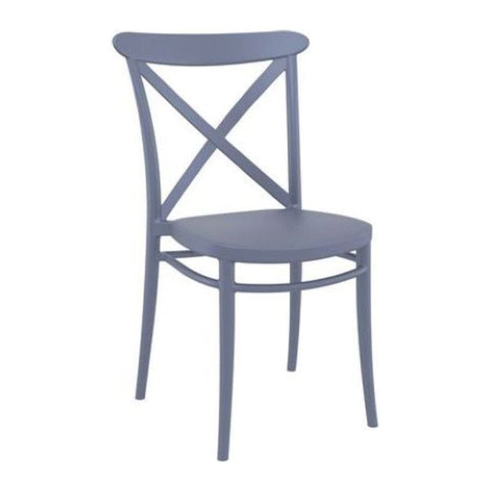 elevenpast Grey Cross Chair TIS254DARKGREY