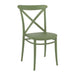 elevenpast Olive Green Cross Chair TIS254OLIVEGRN