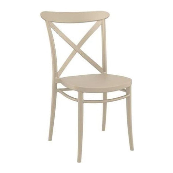 elevenpast Taupe Cross Chair TIS254TAUPE
