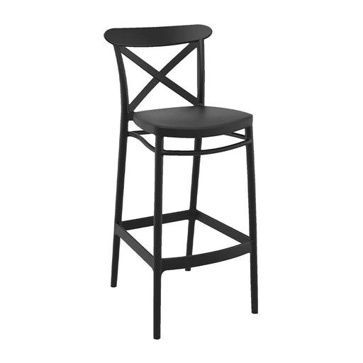 elevenpast Black Cross Bar Stool TIS266BLACK