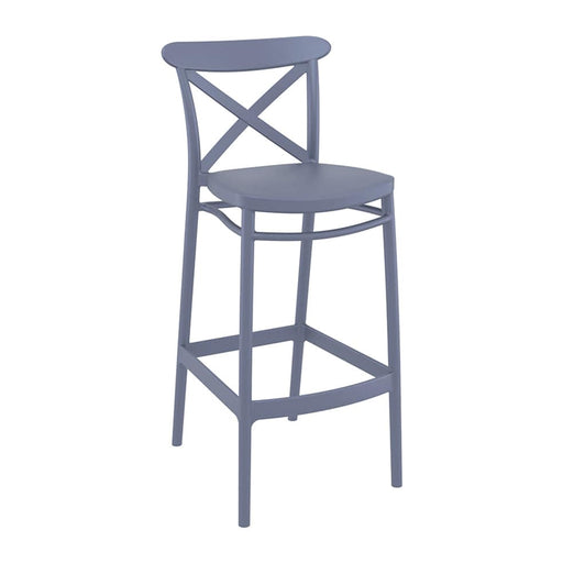 elevenpast Dark Grey Cross Bar Stool TIS266DARKGREY