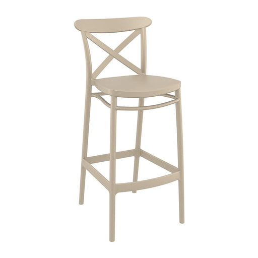 elevenpast Taupe Cross Bar Stool TIS266TAUPE