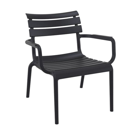 elevenpast Lounger Black Paris Polypropylene Lounge Chair TIS275BLACK