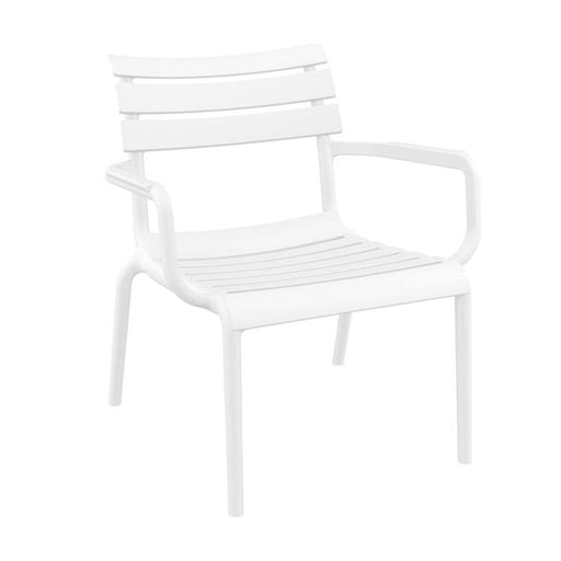 elevenpast Lounger White Paris Polypropylene Lounge Chair TIS275WHITE