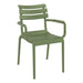 elevenpast Olive Green Paris Outdoor Arm Chair - Polypropylene TIS282GREEN