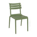 elevenpast Olive Green Helen Outdoor Side Chair - Polypropylene TIS284GREEN