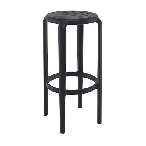 elevenpast Black Tom 75 Bar Stool - Polypropylene TIS288BLACK