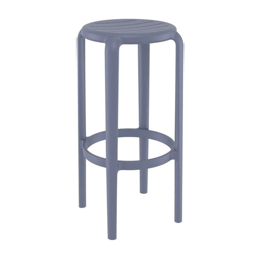 elevenpast Dark Grey Tom 75 Bar Stool - Polypropylene TIS288DARKGREY
