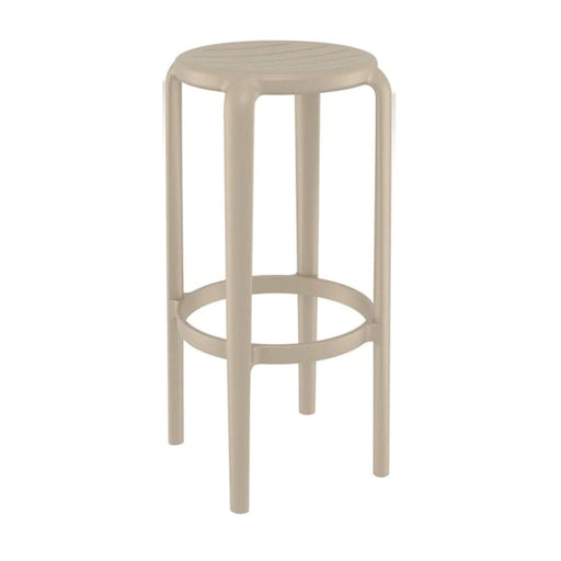 elevenpast Taupe Tom 75 Bar Stool - Polypropylene TIS288TAUPE