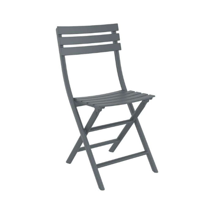 elevenpast Chair Dark Grey Helen Polypropylene Folding Chair Black | Opaline Green | Dark Grey | Taupe TIS290DARKGREY