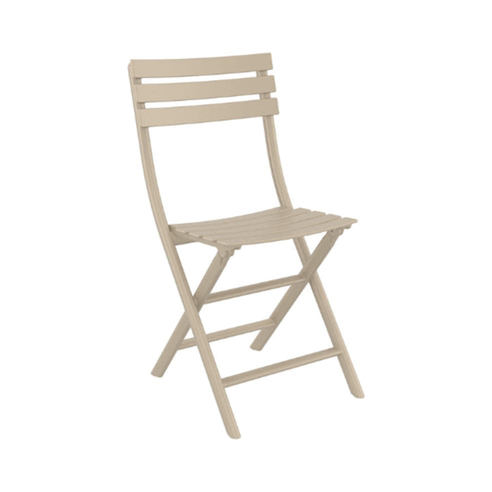 elevenpast Chair Taupe Helen Polypropylene Folding Chair Black | Opaline Green | Dark Grey | Taupe TIS290TAUPE