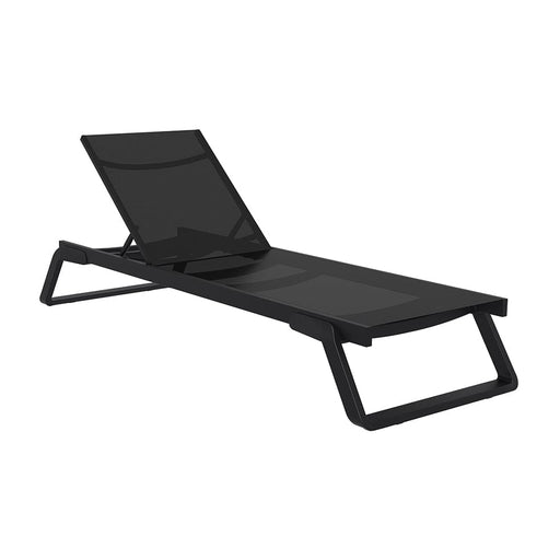 elevenpast Lounger Black & Black Tropic Sun lounger TIS708DBLKBLK