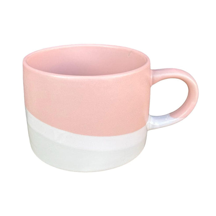 elevenpast Pink Ceramic Split Colour Mug Green | Blue | Pink | Coral TJL25542A