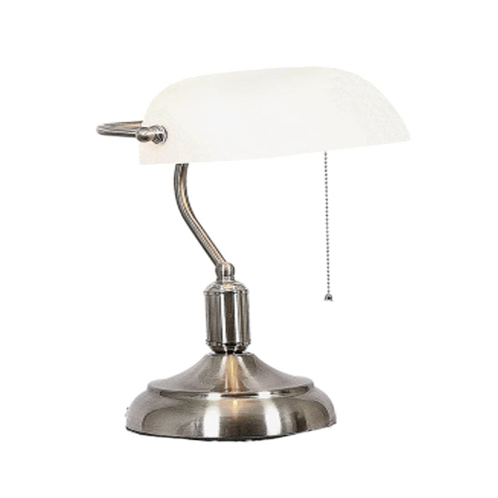 elevenpast desk White Bankers Metal and Glass Table Lamp Gold | Chrome TL021 WH 6007226051094
