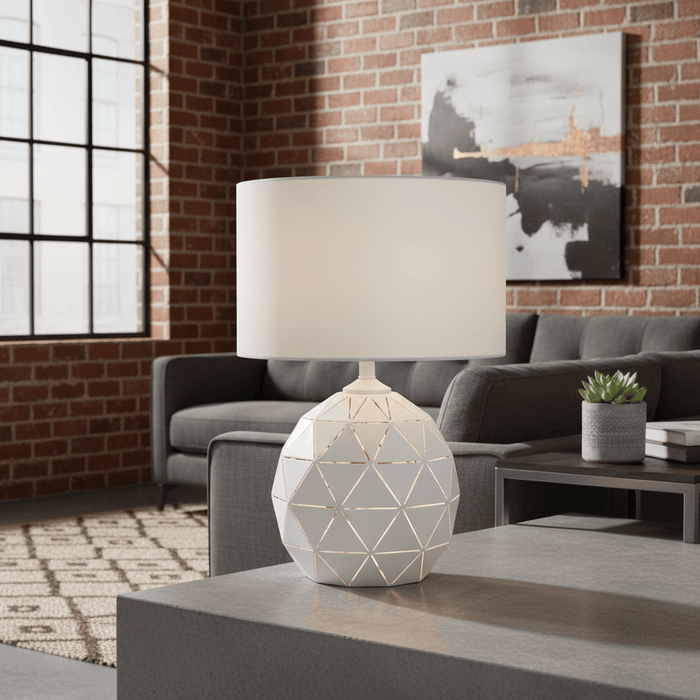 elevenpast Table Lamp Geomax White Table Lamp TL100 WHITE 6007226089981