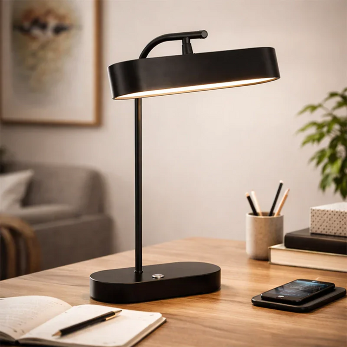 elevenpast table lamps Arco Adjustable LED Table Lamp – Black TL102 BLACK 6007226091090