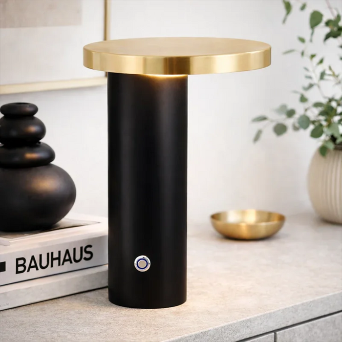 elevenpast table lamps Nero Column Table Lamp - Black and Gold TL105 BK/GD