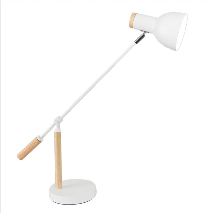 elevenpast table lamp White Adjustable Metal and Wood Table Lamp | Black or White TL669 WHITE 6007226082647
