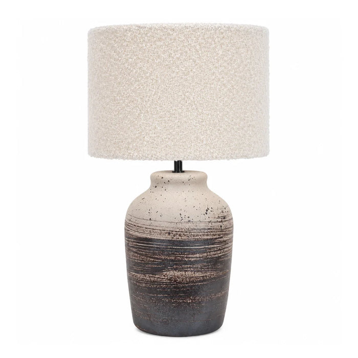 elevenpast Table Lamp Hilary Ceramic Table Lamp with Shade TL826 STONE 6007226086867