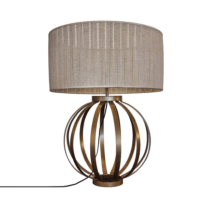 elevenpast table lamp Gold & Taupe Raffia Bartley Metal and Fabric Table Lamp Black | Gold TLMT0023-L