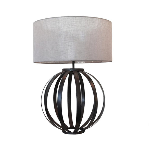 elevenpast table lamp Greystone Raffia Bartley Metal and Fabric Table Lamp Black | Gold | Greystone | Beige TLMT0023-R | SHAD0601