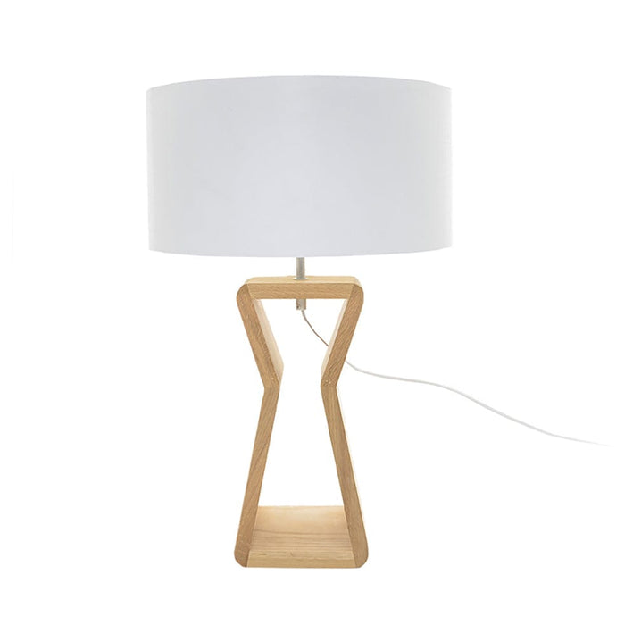 elevenpast table lamp Deep Grain White Davenport Wood and Fabric Table Lamp Natural | Deep Grain White TLWD0046 | SHAD0496